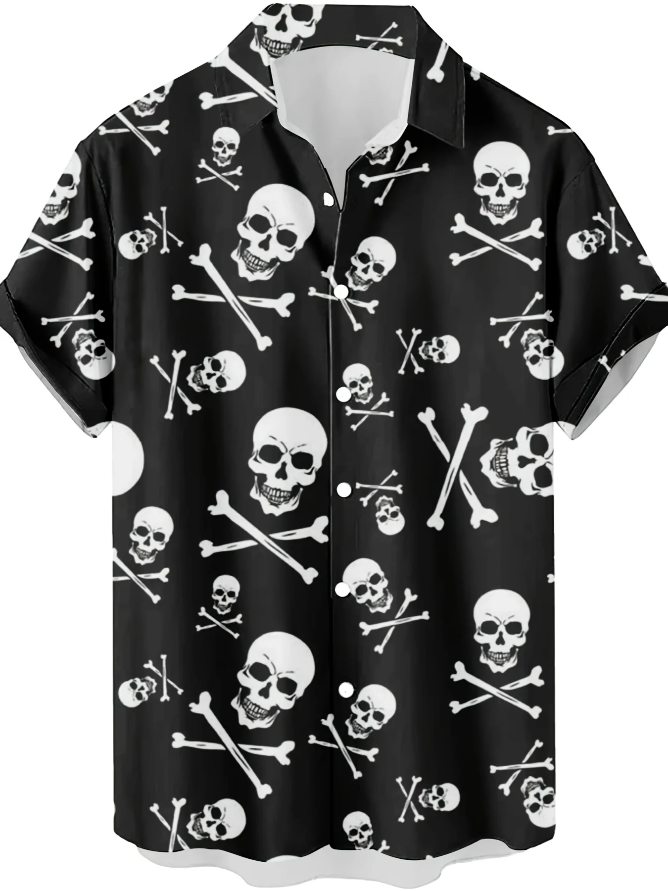Vintage Horror Skull Crossbone - Vintage Hawaiian Floral Shirt review and price