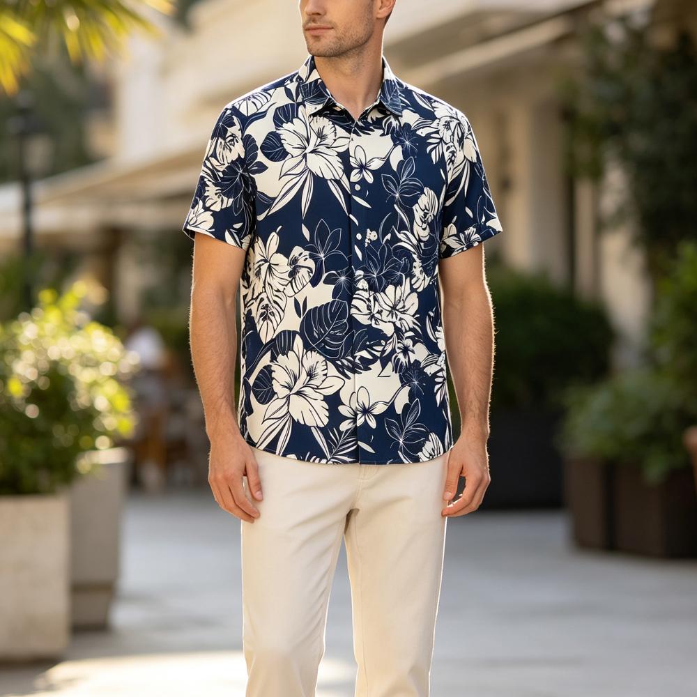 Vintage Plant Floral Print Haw - Vintage Hawaiian Floral Shirt review and price