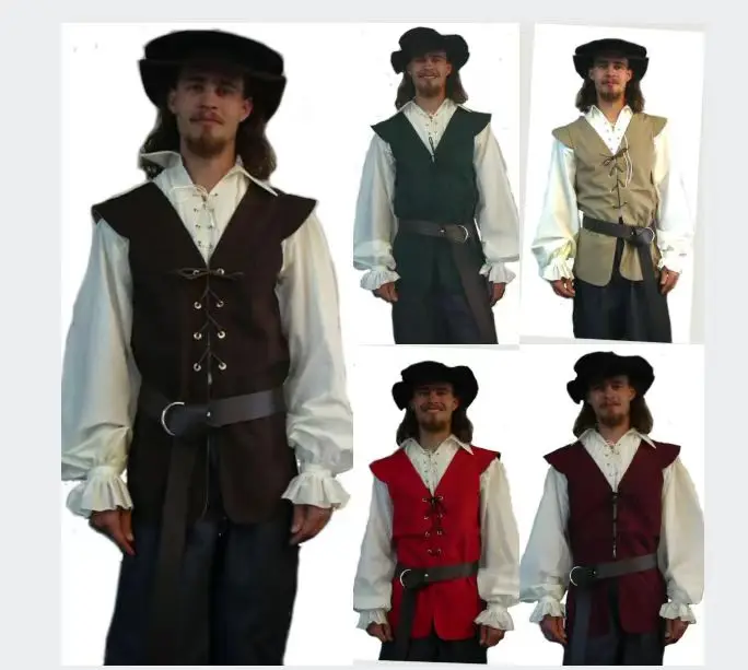 Medieval Shirts Ruffled Gothic - Medieval Gothic Lace Up Pirate Shirt review and price