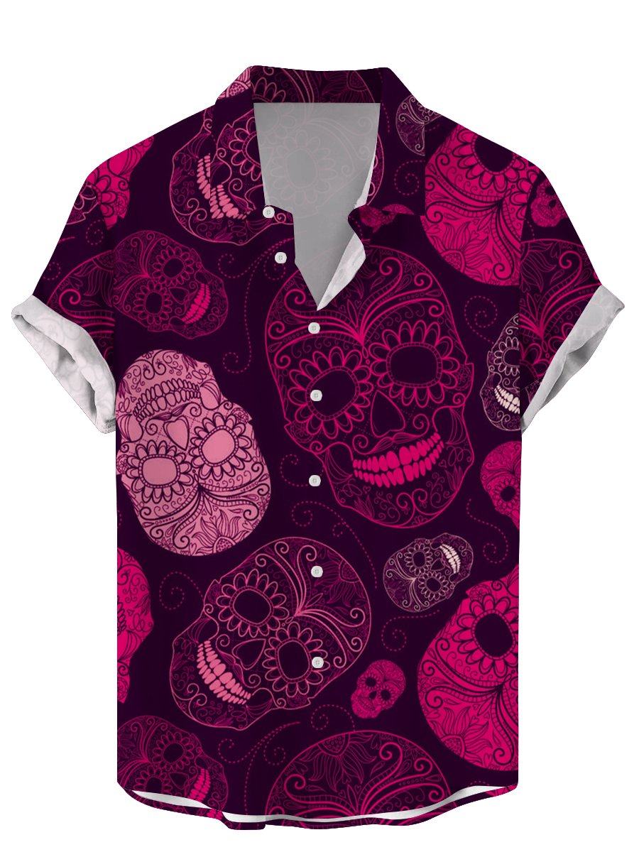 Vintage Skull Floral Men's Shi - Vintage Hawaiian Floral Shirt review and price