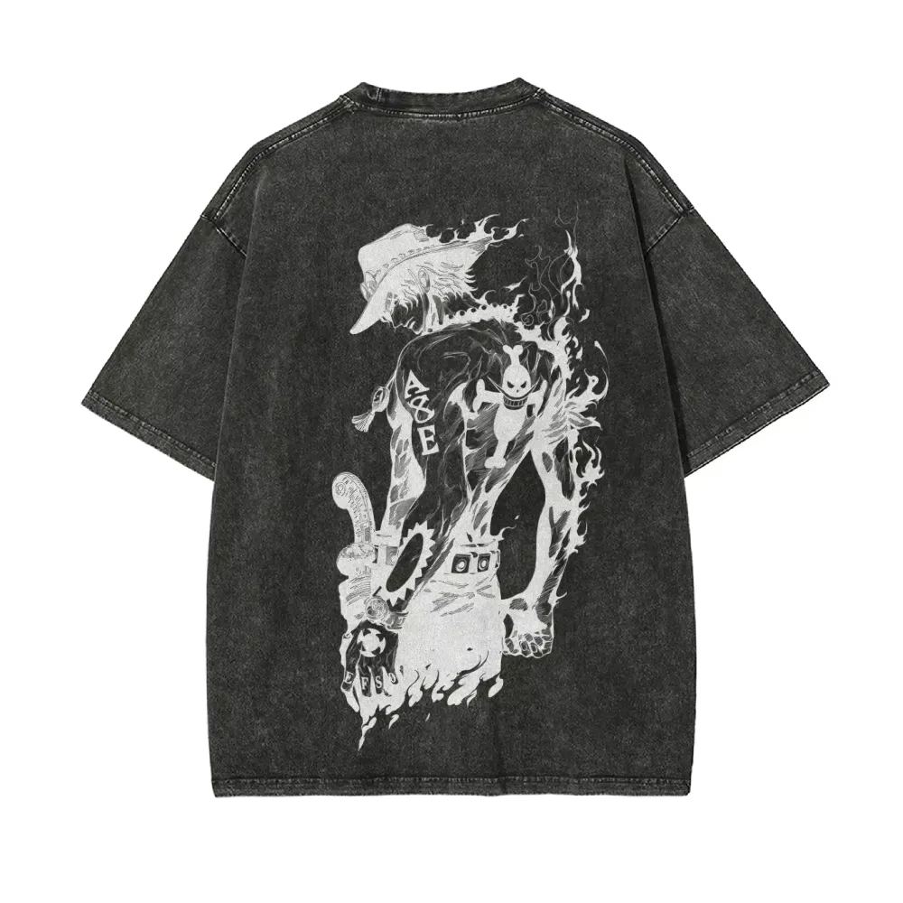Ace T Shirt Men One Piece Acid - Acid Wash Vintage Graphic T Shirt review and price