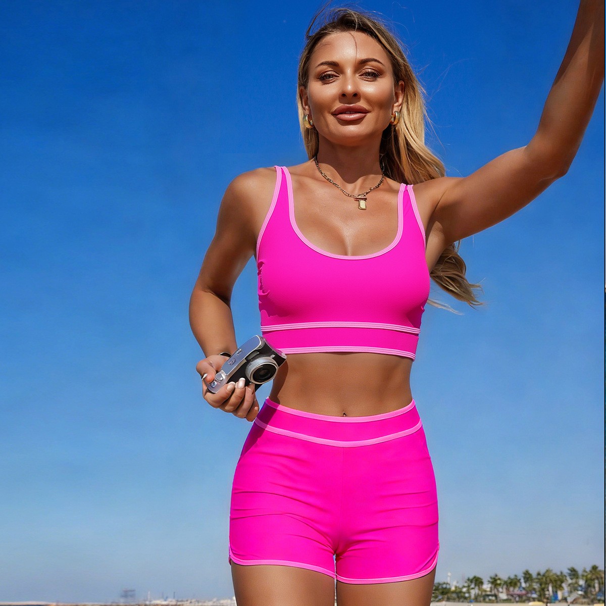 Olive Green Bikini Sleeveless  - Shorts review and price