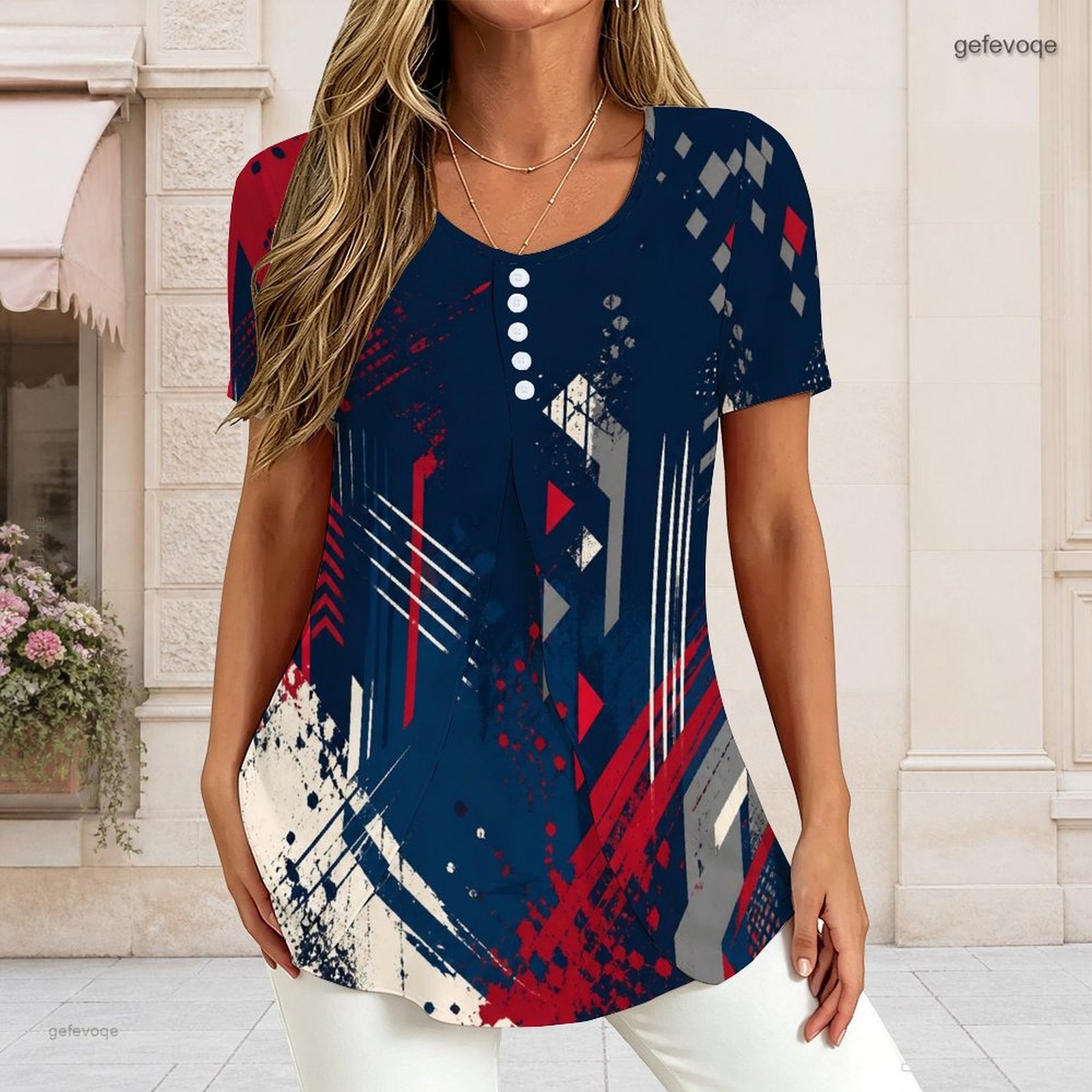 Women V Neck Short Sleeve T Sh - T-Shirts review and price