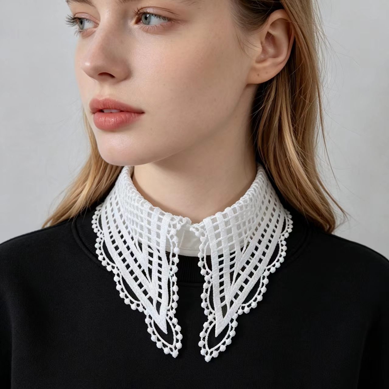 Lady White Ruffled False Colla - Shirts review and price
