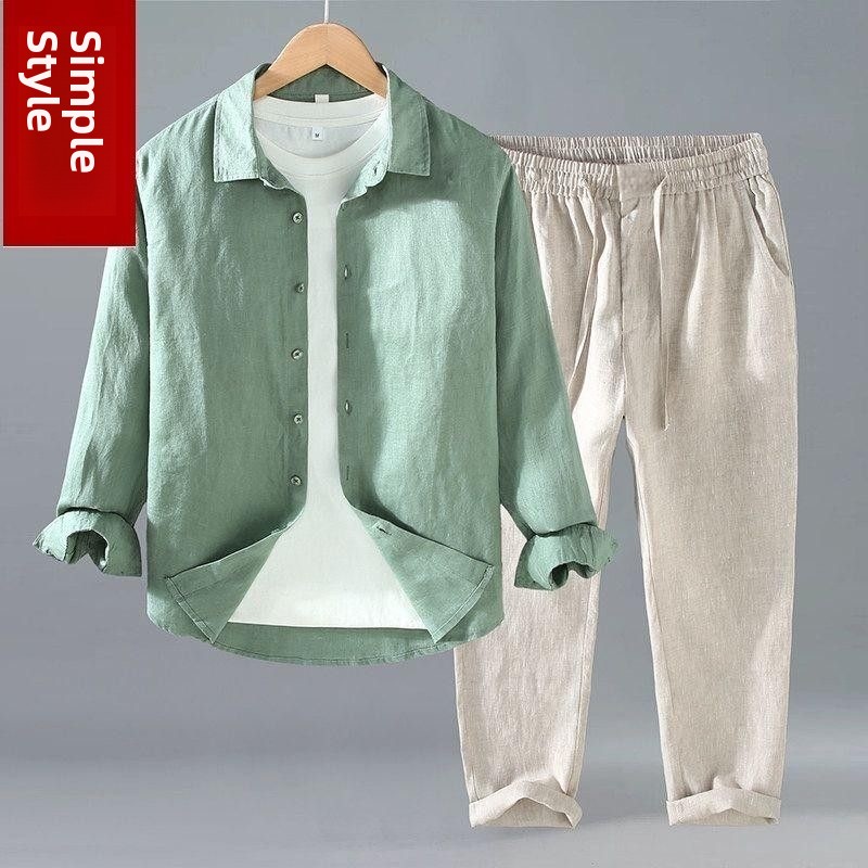 Loose Linen Men's Casual Short - Mens Linen Shirt Long Sleeve review and price